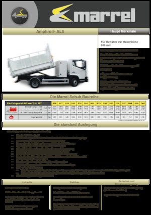 Hákové nosiče kontejnerů Marrel AL 5 DIN 32 B