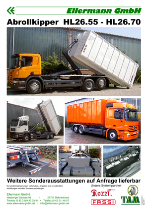 Hákové nosiče kontejnerů Ellermann HL 26.60