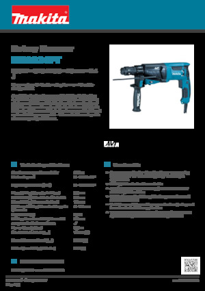 Vrtací kladiva Makita HR2631FT