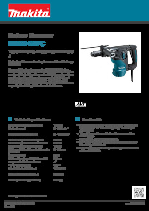 Vrtací kladiva Makita HR3012FC