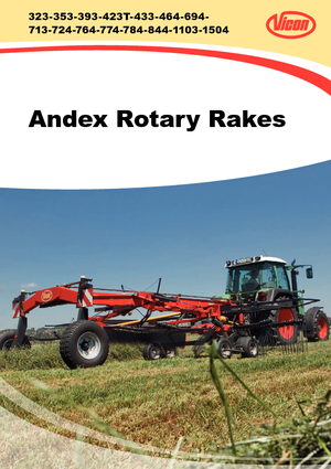 Rotační shrnovače Vicon Andex 464