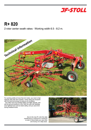 Rotační shrnovače JF-Stoll R 820 Plus