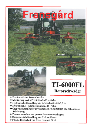 Rotační shrnovače Fransgard TI 6000 FL