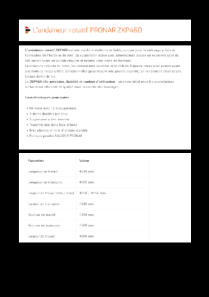 Rotační shrnovače Pronar ZKP 460