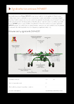 Rotační shrnovače Pronar ZKP 460T