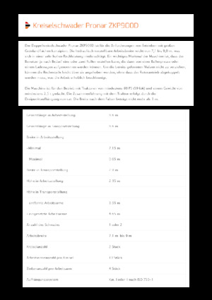 Rotační shrnovače Pronar ZKP 900D