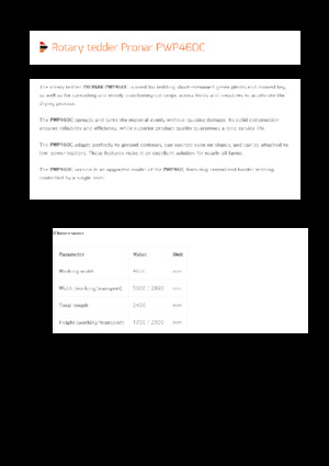 Rotační obraceče Pronar PWP 460C