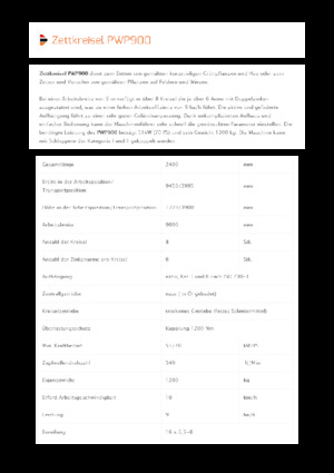 Rotační obraceče Pronar PWP 900