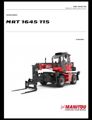 Teleskopické nakladače s horní konstrukcí Manitou MRT 1645-400  115 D
