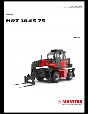 Teleskopické nakladače s horní konstrukcí Manitou MRT 1845-400 75 D