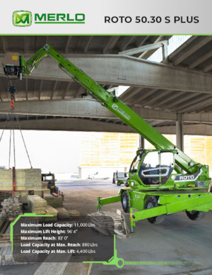 Teleskopické nakladače s horní konstrukcí Merlo Roto 50.30 S Plus