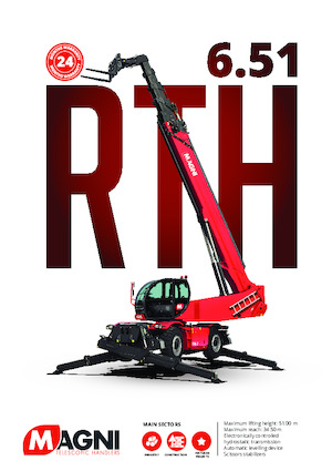 Teleskopické nakladače s horní konstrukcí MAGNI RTH 6.51 SH