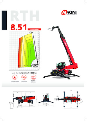 Teleskopické nakladače s horní konstrukcí MAGNI RTH 8.51