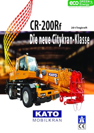 Jeřáby pro těžký terén Kato CR 200 Rf