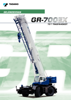 Jeřáby pro těžký terén Tadano GR 700 EX