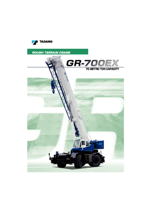 Jeřáby pro těžký terén Tadano GR 700 EX