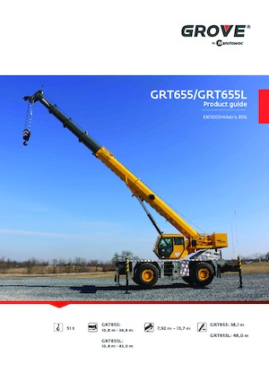 Jeřáby pro těžký terén Grove GRT655