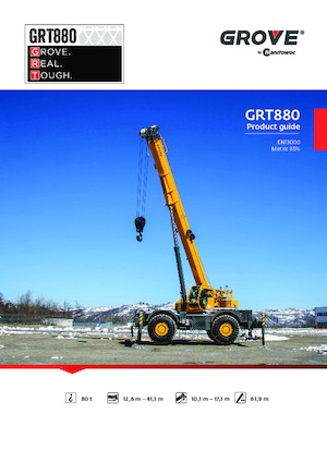 Jeřáby pro těžký terén Grove GRT880 