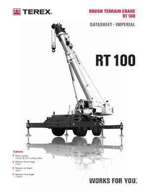 Jeřáby pro těžký terén Terex Bendini RT 100