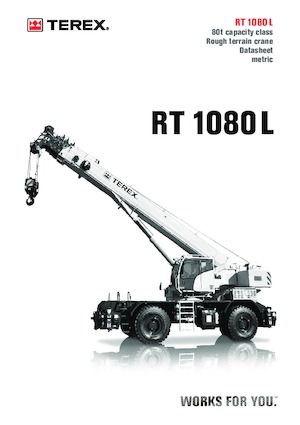 Jeřáby pro těžký terén TEREX CRANES RT 1080 L
