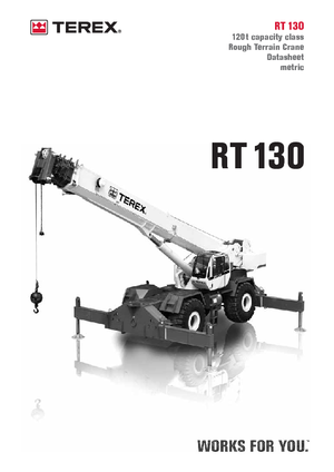 Jeřáby pro těžký terén Terex Bendini RT 130