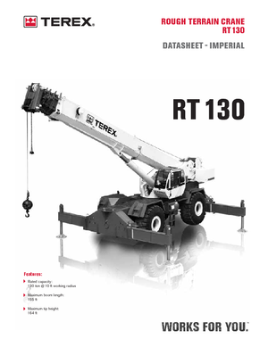 Jeřáby pro těžký terén Terex Bendini RT 130