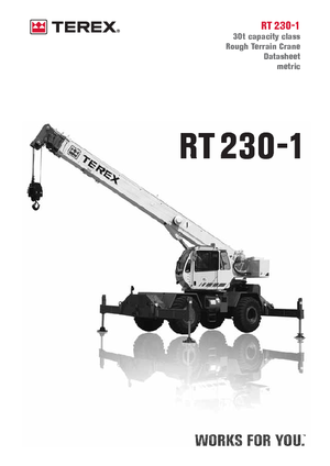 Jeřáby pro těžký terén Terex Bendini RT 230-1