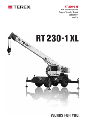 Jeřáby pro těžký terén Terex Bendini RT 230-1 XL