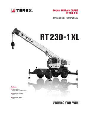 Jeřáby pro těžký terén Terex Bendini RT 230-1 XL