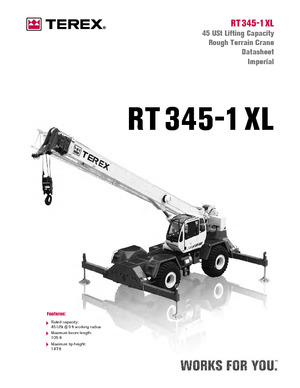 Jeřáby pro těžký terén Terex Bendini RT 345 XL