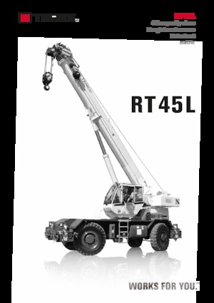 Jeřáby pro těžký terén TEREX CRANES RT 45L