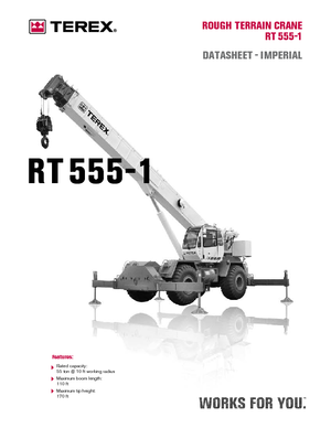 Jeřáby pro těžký terén Terex Bendini RT 555-1