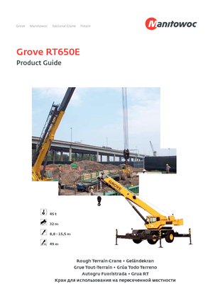 Jeřáby pro těžký terén Grove RT650E