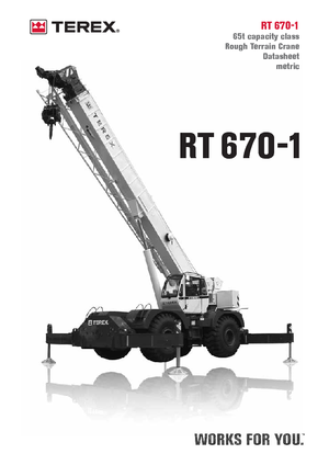Jeřáby pro těžký terén Terex Bendini RT 670