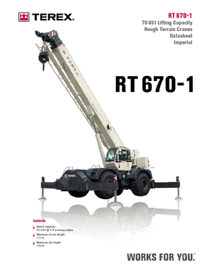 Jeřáby pro těžký terén Terex Bendini RT 670