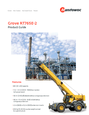 Jeřáby pro těžký terén Grove RT765E-2