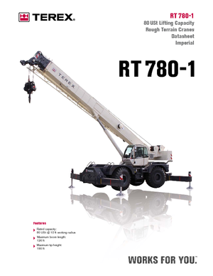 Jeřáby pro těžký terén Terex Bendini RT 780