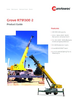 Jeřáby pro těžký terén Grove RT9130E-2