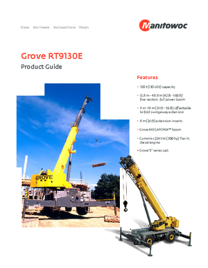 Jeřáby pro těžký terén Grove RT 9130 E (4x4x4)