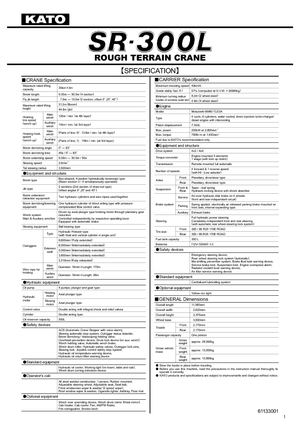Jeřáby pro těžký terén Kato SR 300 L 4x4