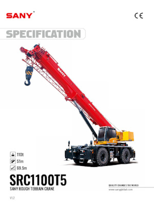 Jeřáby pro těžký terén Sany SRC1100T5