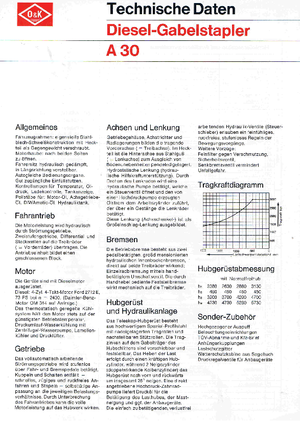 Terénní vysokozdvižné vozíky O&K A 30 B