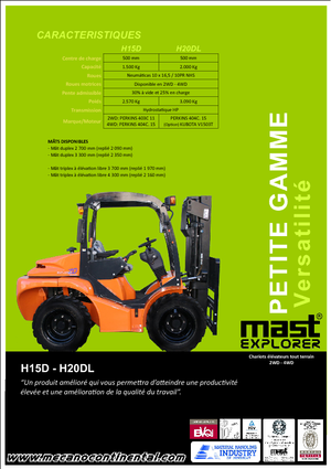 Terénní vysokozdvižné vozíky Mast Explorer H 20 DL