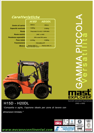 Terénní vysokozdvižné vozíky Mast Explorer H 20 DL