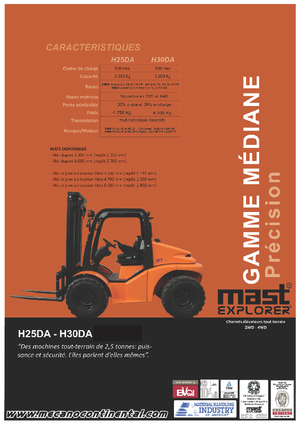 Terénní vysokozdvižné vozíky Mast Explorer H 25 DA