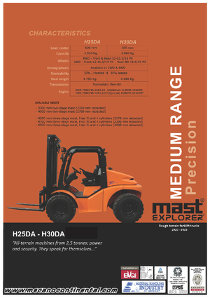 Terénní vysokozdvižné vozíky Mast Explorer H 25 DA