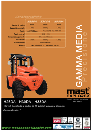 Terénní vysokozdvižné vozíky Mast Explorer H 33 DA