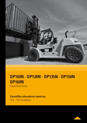 Čelní vysokozdvižné dieselové vozíky Caterpillar DP120N