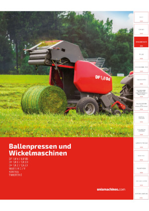 Lisy na válcové balíky Unia DF 1.8 Vd 