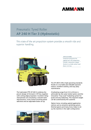 Pneumatikové válce Ammann AP 240 H-T3